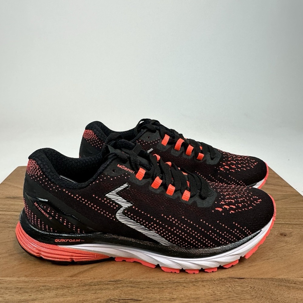 New Womens 361 Degrees Strata 3 Black‎ Hazard Athletic Running Sneakers Sz 6.5 M